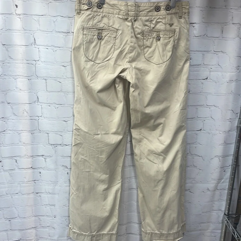 American Eagle Outfitters Y2K Cotton button fly khaki wide leg 10 pants